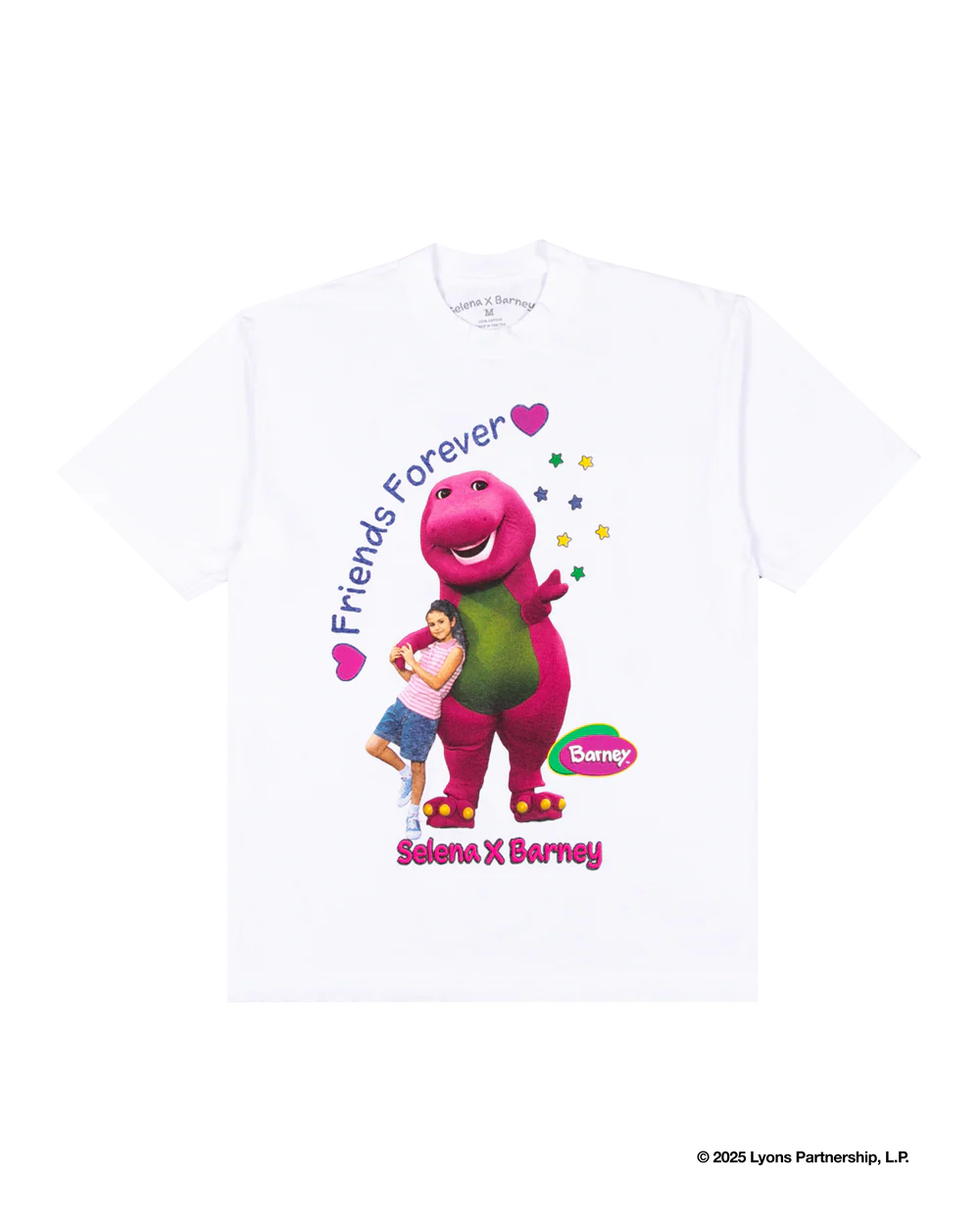 Barney X Selena I Love You White Tee