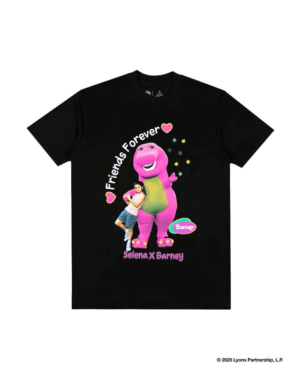 Barney X Selena I Love You Black Tee